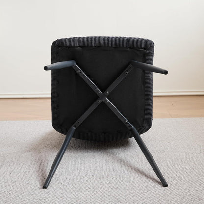 Moderner Esstisch Set 100cm rund + 4 Cord Stühle