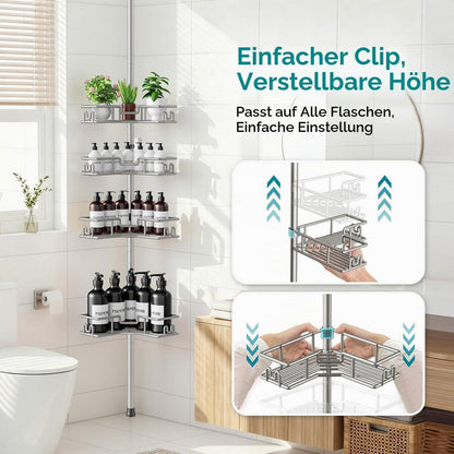 Teleskop Duschablage Eckregal Ohne Bohren – Rostfrei & Verstellbar