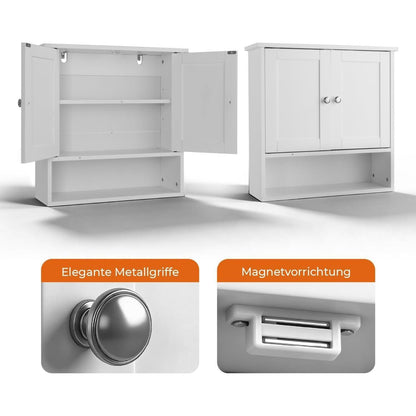 Hängeschrank Weiß Stil 2 | Bad- & Küchenschrank mit Einlegeboden