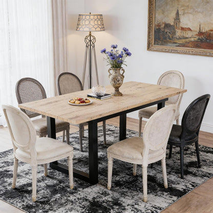 Ausziehbarer Esstisch 140/180cm – Industriestil & Metallrahmen