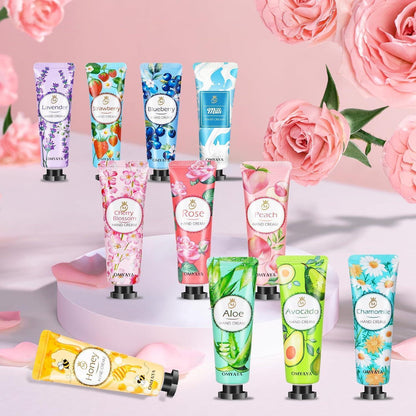 120 Mini Handcreme Set | Duft-Geschenkset für Trockene Hände