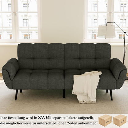 Schlafsofa 3-Sitzer Dunkelgrau – Bequem & Vielseitig