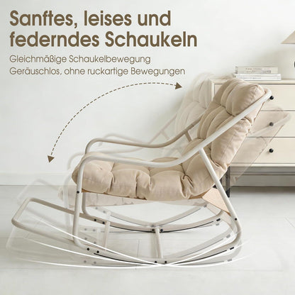 Übergroßer Schaukelstuhl – Gemütlicher Papasan Stuhl für Innen & Außen