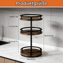 Drehbares Gewürzregal 3-stufig aus Holz für die Küche