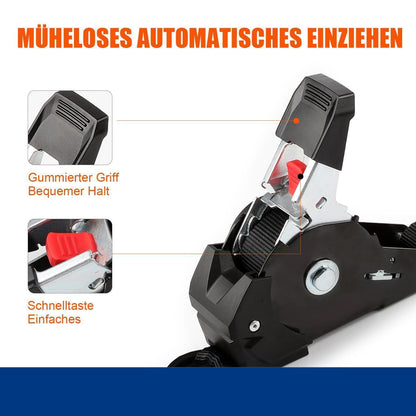 4x Automatischer Spanngurt 3m | 750kg Bruchlast | Schwarz