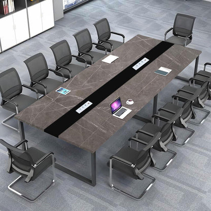 Konferenztisch groß mit Kabeldurchführung – Modernes Büro Meeting Tisch