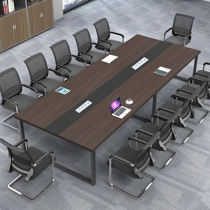 Konferenztisch groß mit Kabeldurchführung – Modernes Büro Meeting Tisch