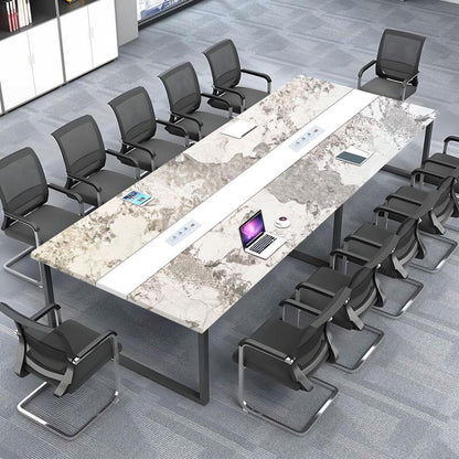 Konferenztisch H1 400x120cm – Modern, Kabeldurchführung & Stabil