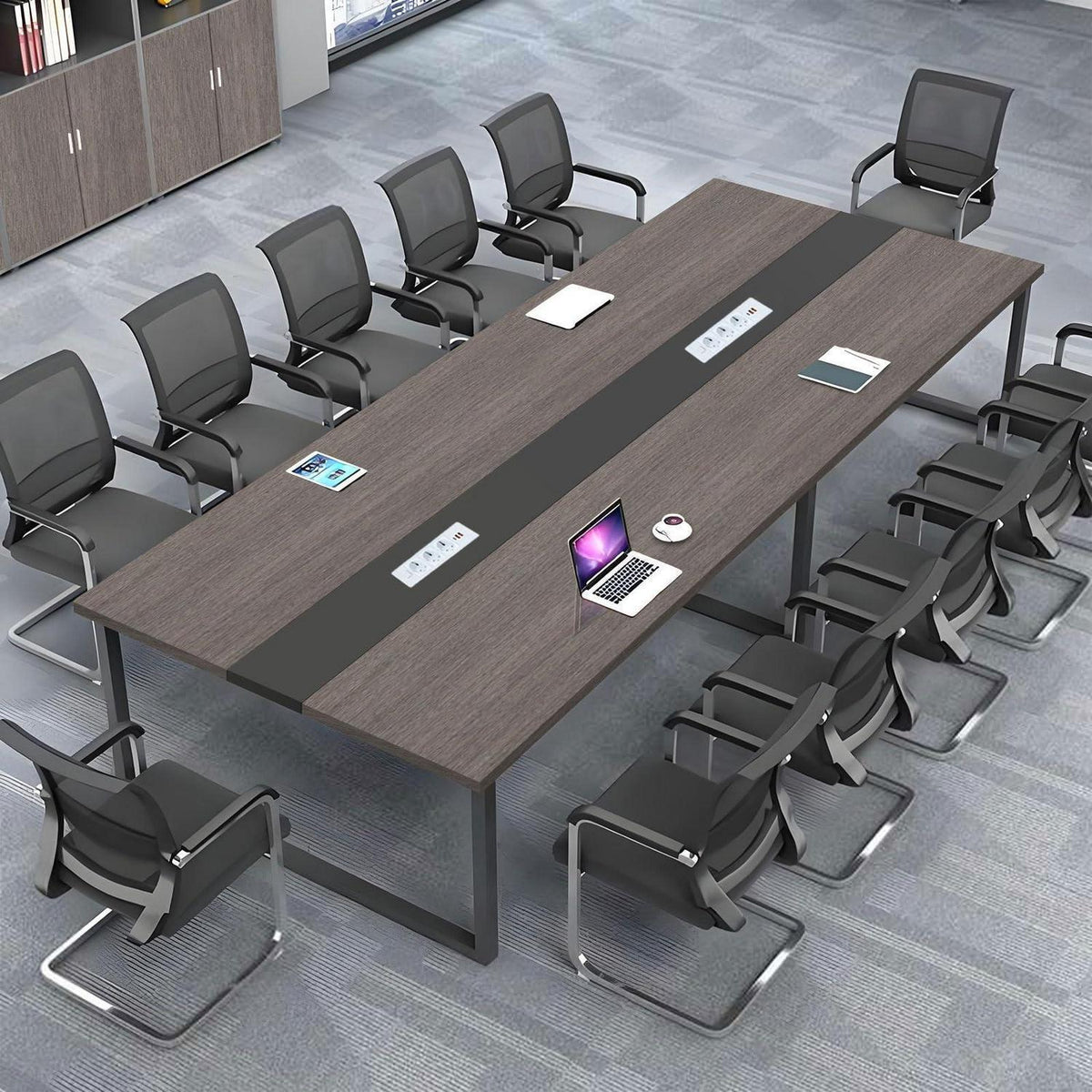 Konferenztisch F1 460x80x74cm – Modern & Mit Kabelmanagement
