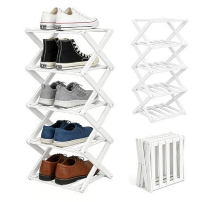 Bambus Schuhregal 5 Ebenen – Platzsparend & Faltbar