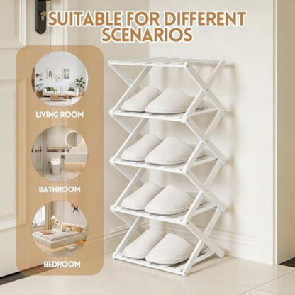 Bambus Schuhregal 5 Ebenen – Platzsparend & Faltbar