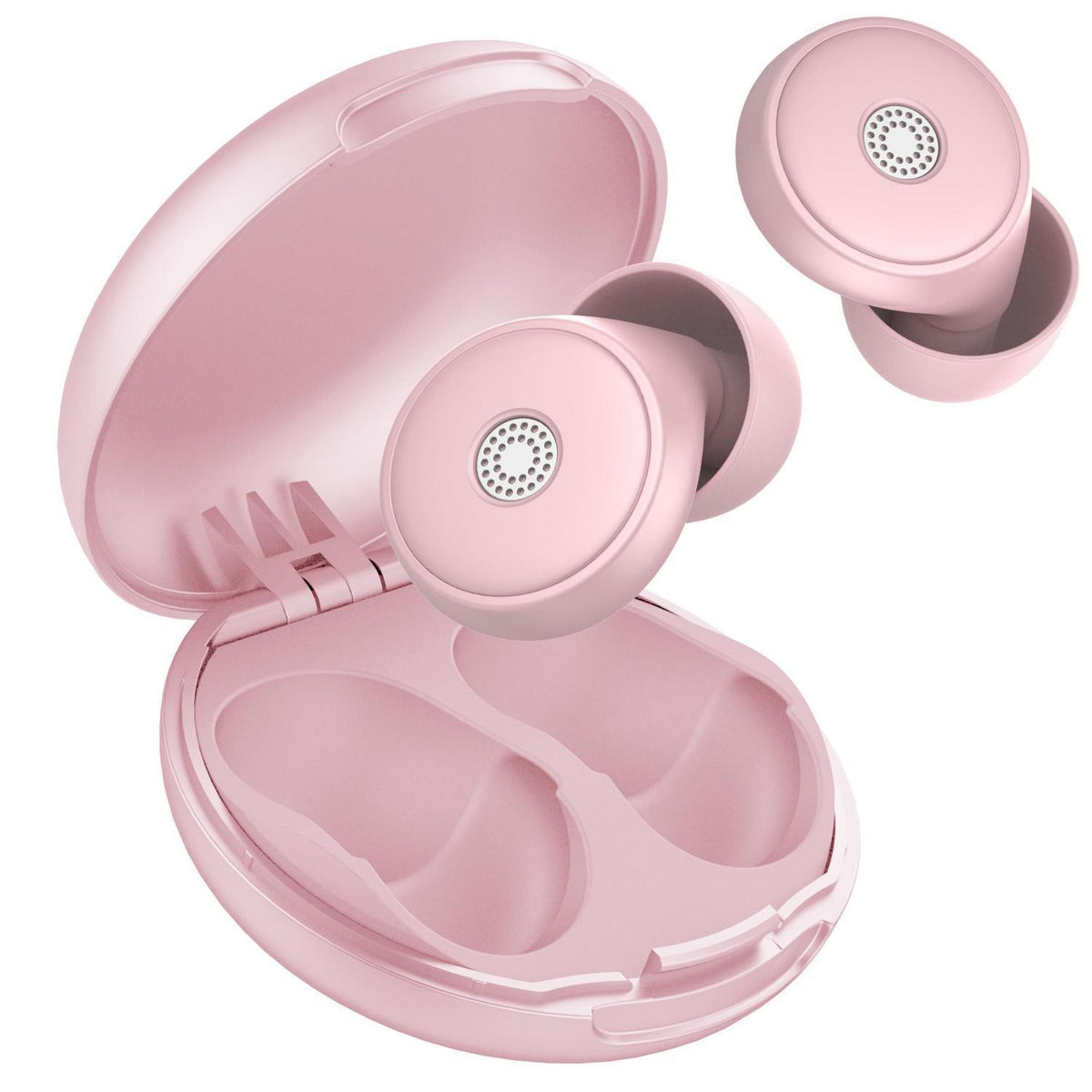 Schlaf-Ohrstöpsel -45dB, Weiche Silikon-Ohrstöpsel mit Tragetasche (Rose)