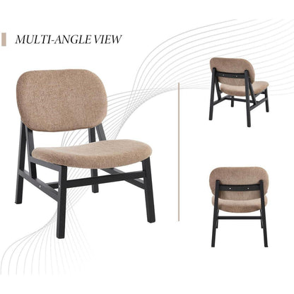 Loungesessel Chenille Braun – Bequemer Akzentstuhl für Wohnzimmer