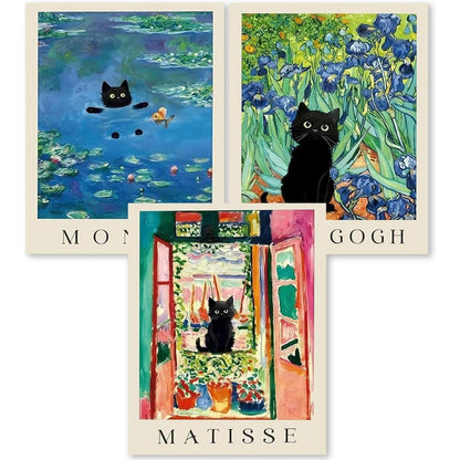 Diamant Malerei Set Schwarze Katze - 3er Pack Erwachsene