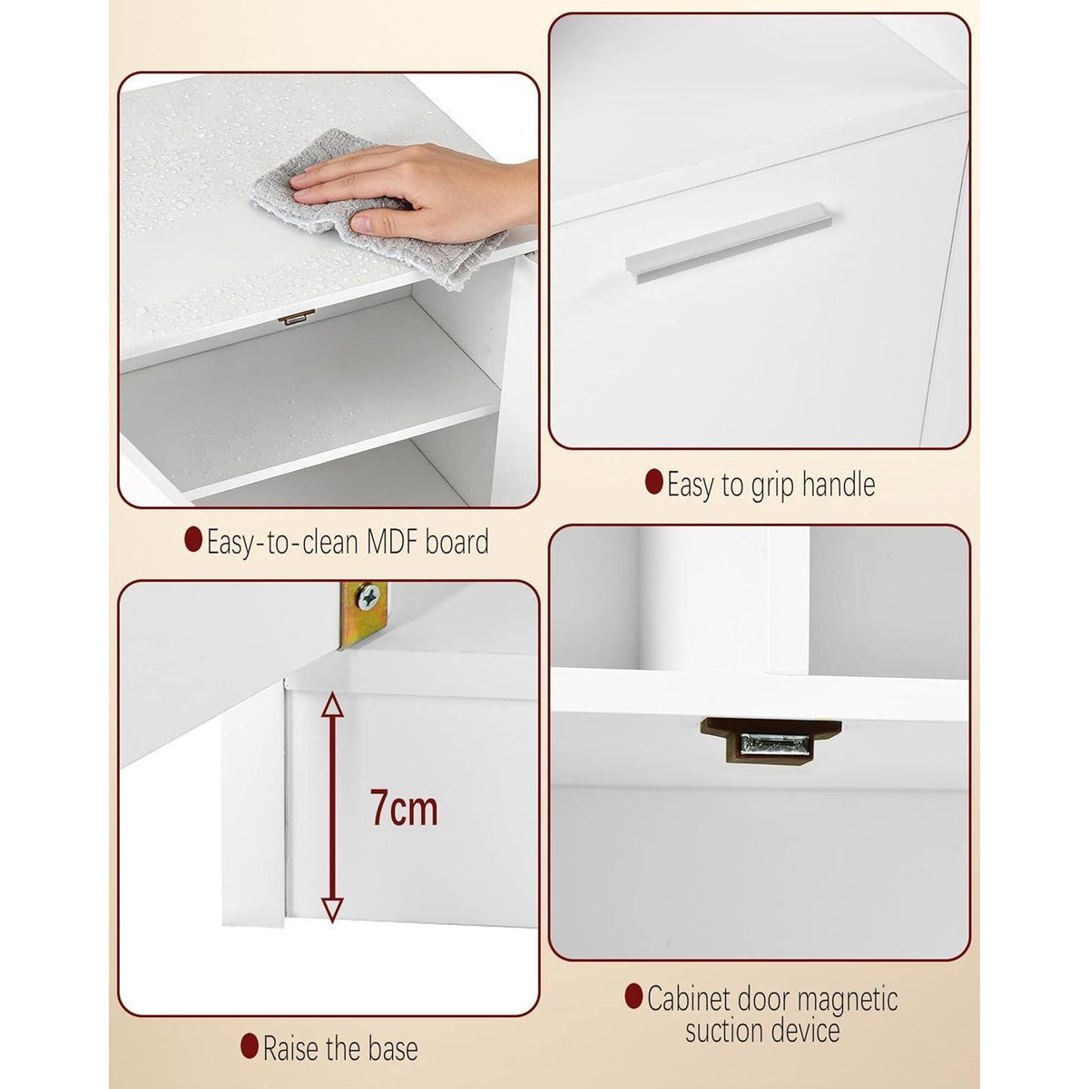 Hochschrank Küche Weiß | 60cm Breit, 5 Ebenen & 2 Türen