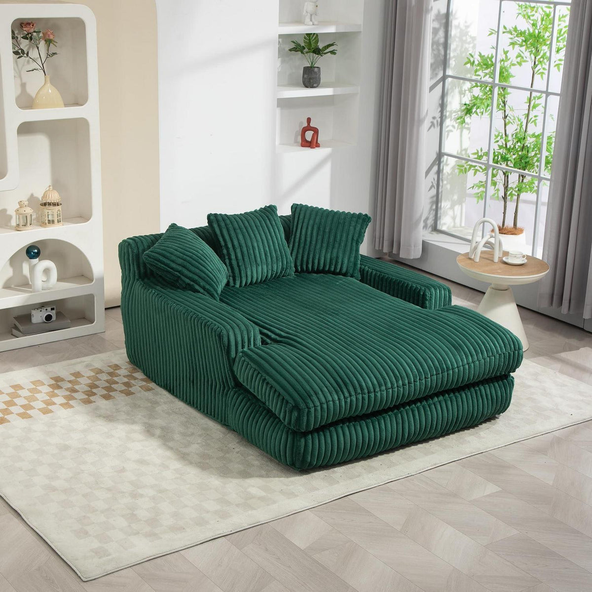 Boneless Couch: Bequemes Cord-Schlafsofa in Grün