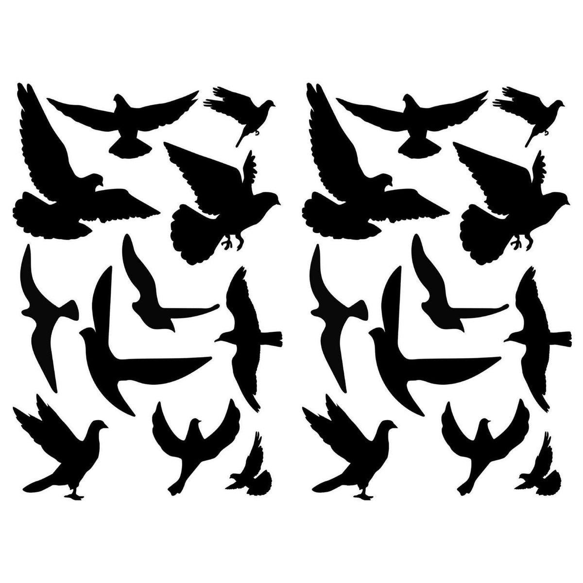 Vogelaufkleber Fenster – 22er Set Vogelschutz & Deko