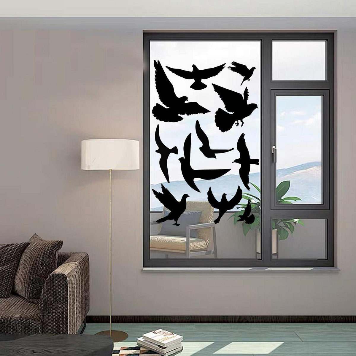 Vogelaufkleber Fenster – 22er Set Vogelschutz & Deko