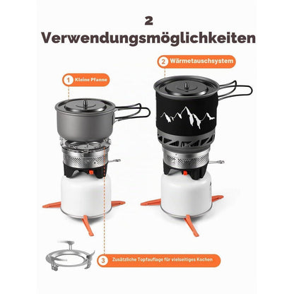 Camping Kochsystem 7-in-1 – Leicht & Kompakt für Outdoor