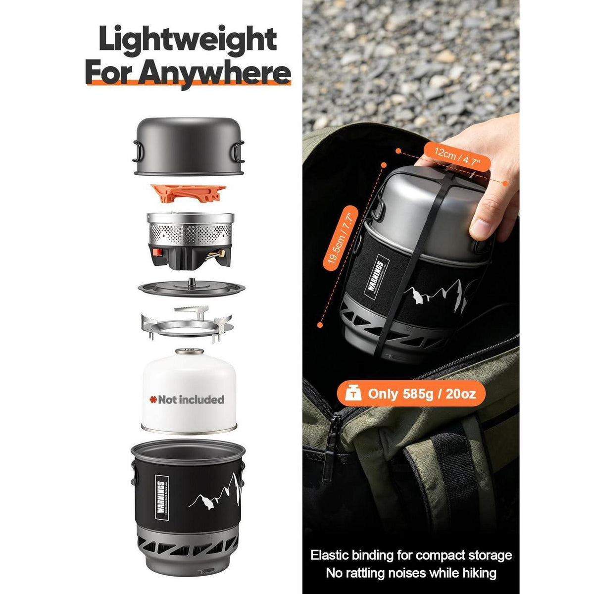Camping Kochsystem 7-in-1 – Leicht & Kompakt für Outdoor