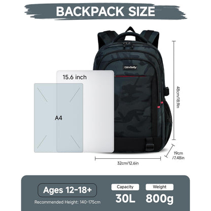 Schulranzen Jungen Camouflage – Robuster Rucksack für Teenager
