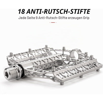 GEWAGE Fahrradpedale mit Reflektoren & Anti-Rutsch-Profil