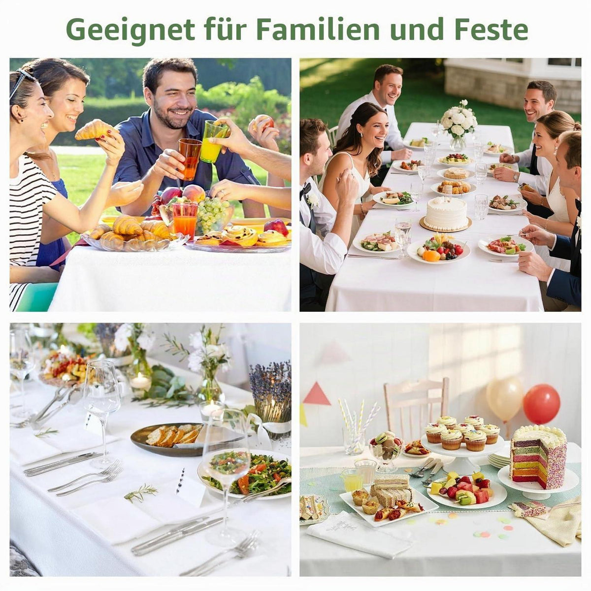 Tischdeckenrolle Weiß 1,20m x 20m Einweg Vlies | Party & Deko