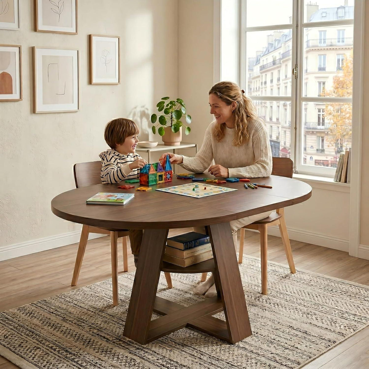 Ausziehbarer Esstisch Holz 100-140cm – Esszimmer Tisch für 2-8 Personen