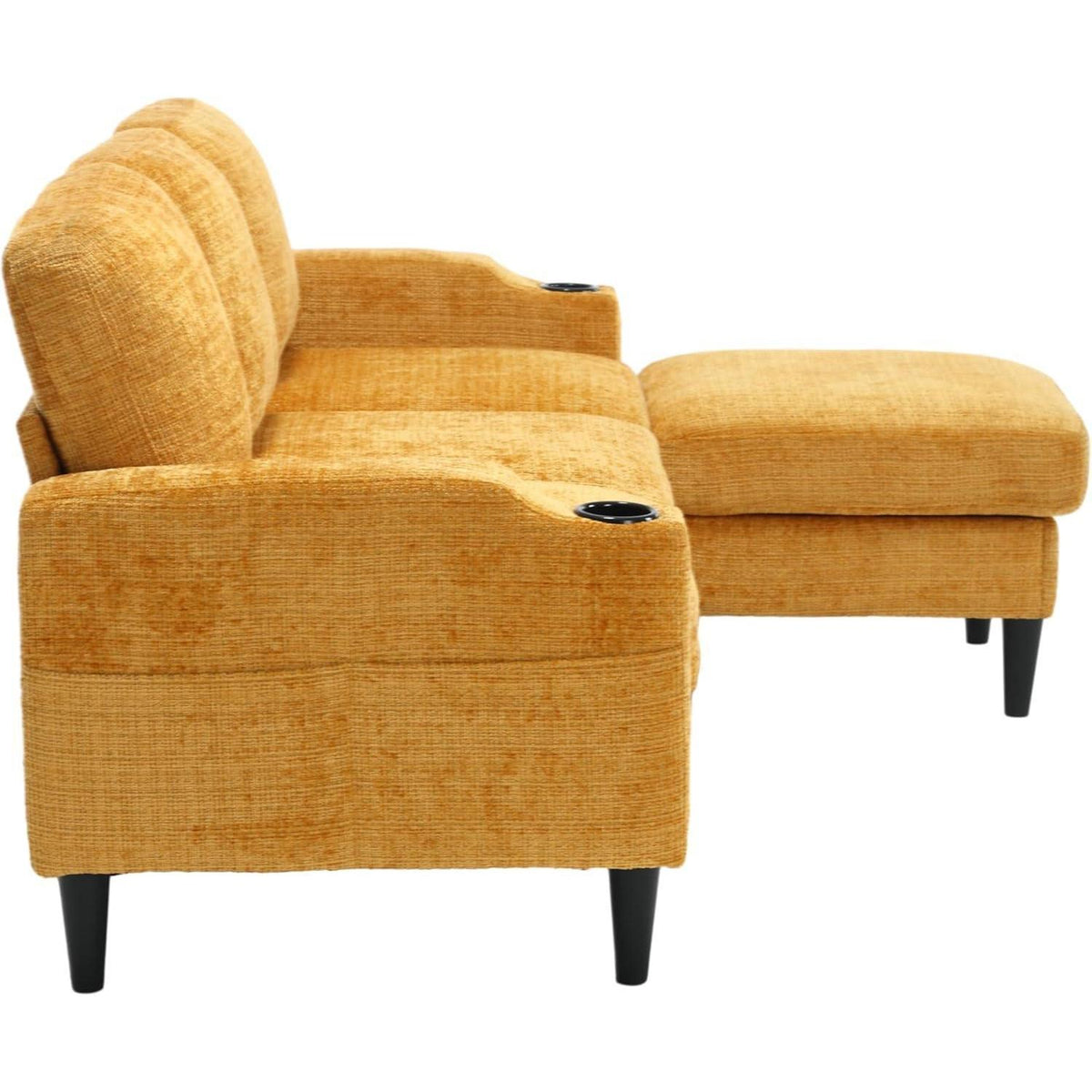 Ecksofa mit Schlaffunktion, 4-Sitzer, Grau