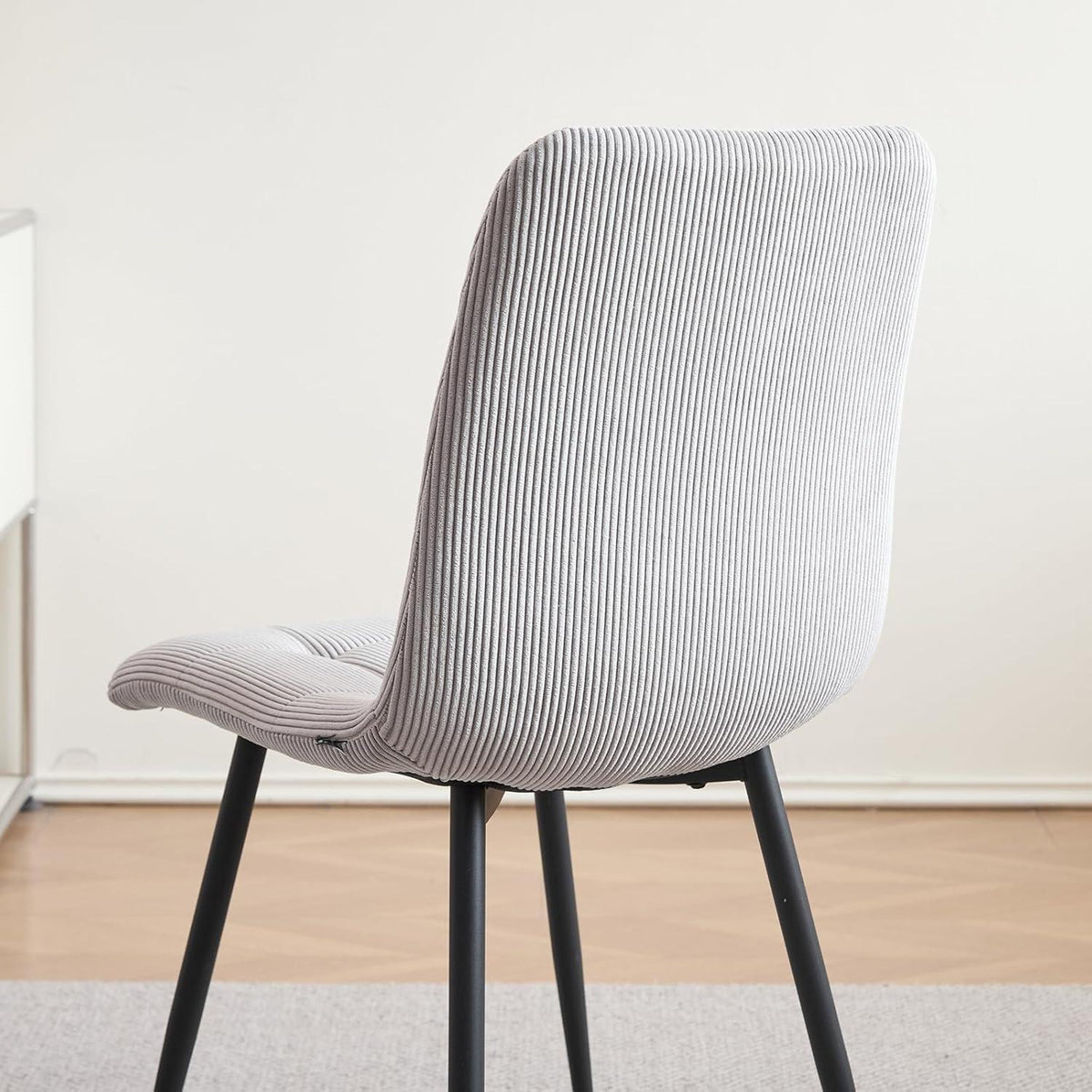 8 Esszimmerstühle Modern Grau & Hellgrau, Gepolstert