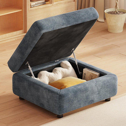 Sitzhocker mit Stauraum – Gepolsterter Fußhocker für Wohnzimmer