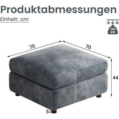 Sitzhocker mit Stauraum – Gepolsterter Fußhocker für Wohnzimmer