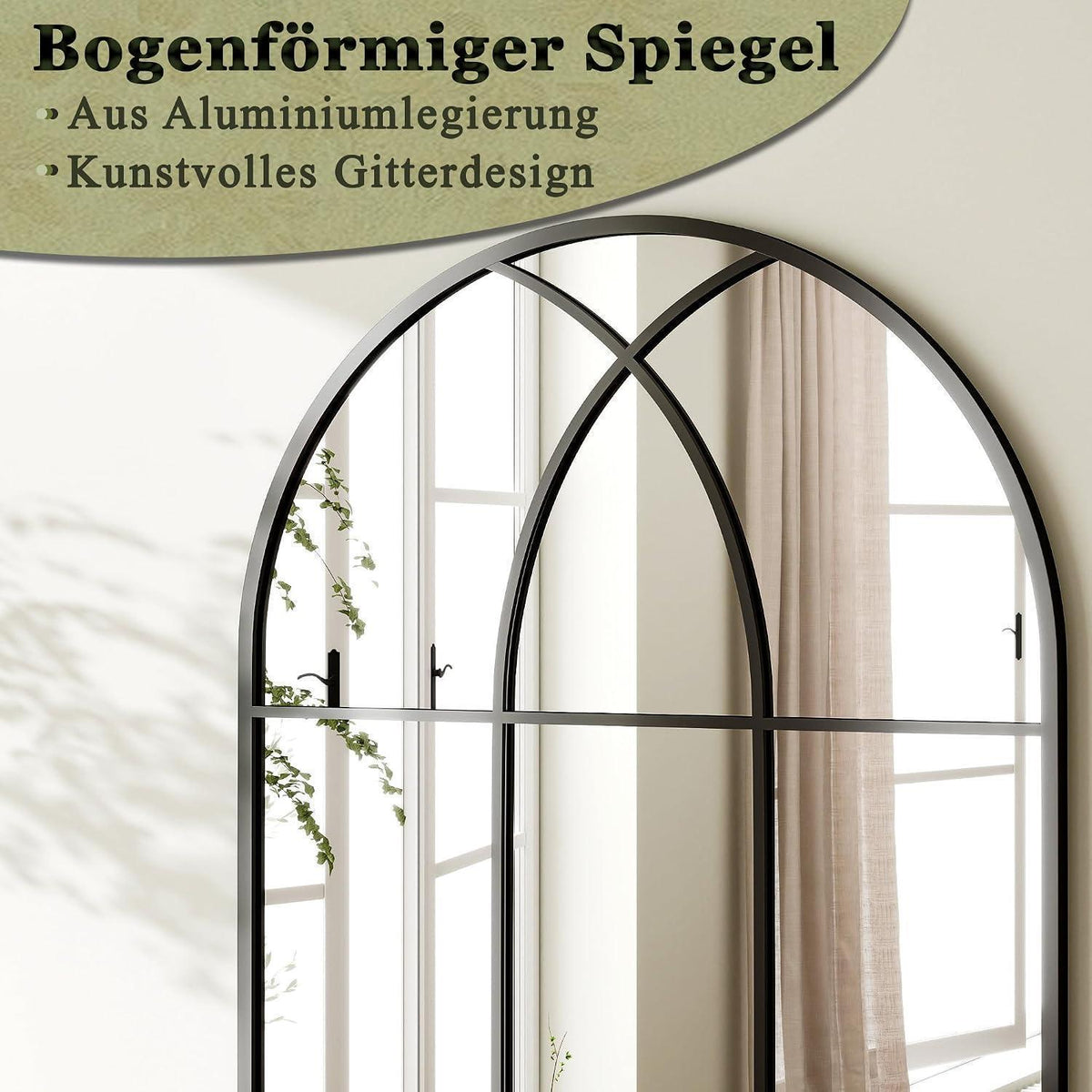 Wandspiegel Fischgrät, Schwarz 75x120 cm | Dekorative Spiegel