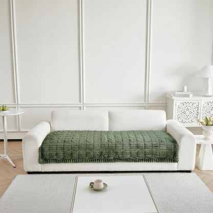 Dicker Sofaüberzug Grasgrün 70x150cm - Rutschfest & Weich