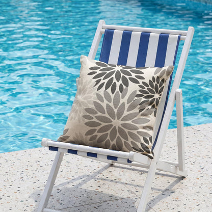 Wasserdichte Kissenbezüge Dahlie Grau 40x40 cm - 2er Set