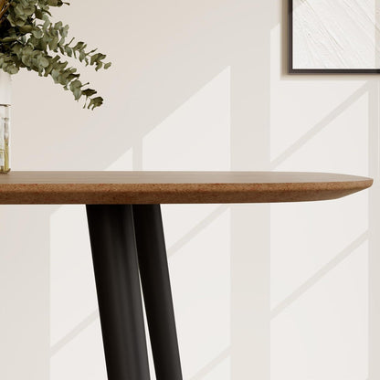 Moderner Esstisch mit 4 grauen Stühlen (120cm)
