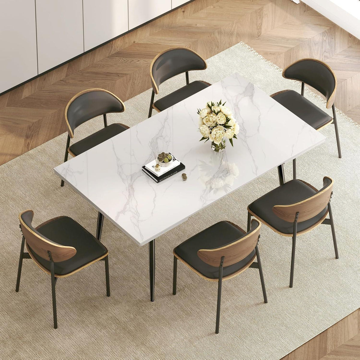 Essgruppe modern, ausziehbar (240cm) mit 8 Stühlen
