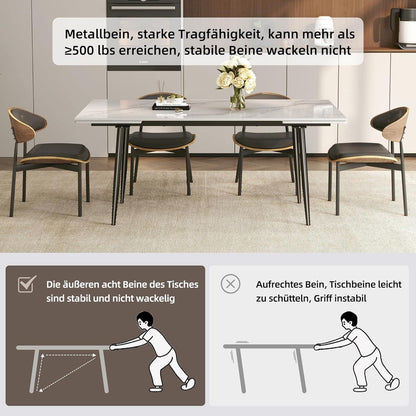 Essgruppe modern, ausziehbar (160-240cm) mit 4 Stühlen