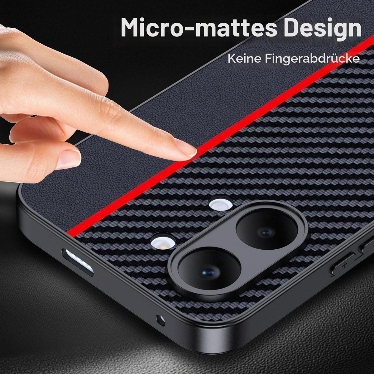 Xiaomi Poco X8 Pro Max Hülle – Wasserdicht, Stoßfest & Carbonfaser Rot/Schwarz