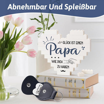Geschenkset Papa: Herz & Schlüsselanhänger für Vatertag