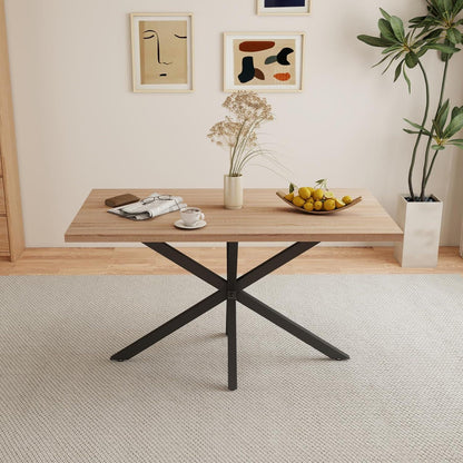 Esstisch Set mit 6 Cord-Stühlen – Modern & Rosa