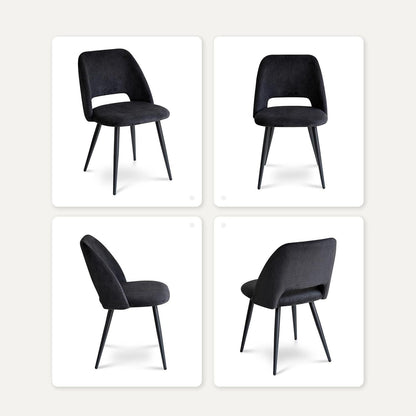 Esstisch Set mit 6 Cord-Stühlen – Modern & Komfortabel
