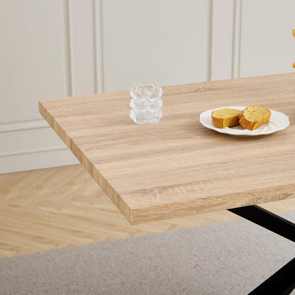 Esstisch Set mit 6 Cord-Stühlen – Modern & Komfortabel