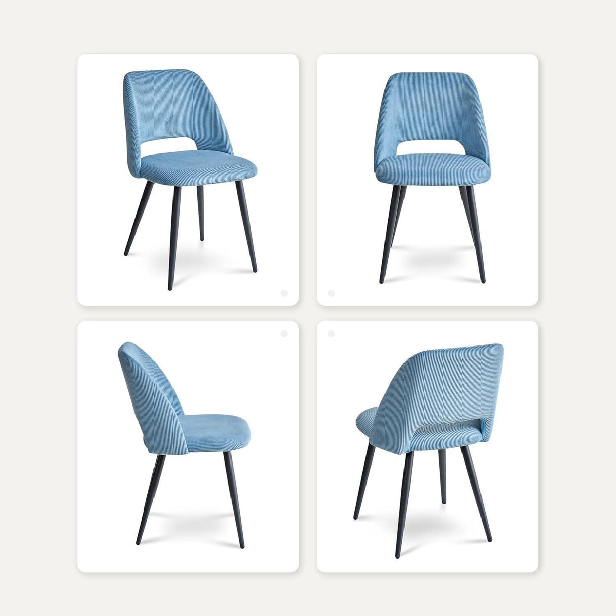 Esstisch Set mit 6 Cord-Stühlen – Modern & Komfortabel