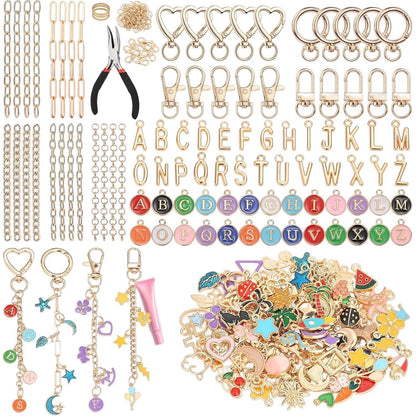 Schlüsselanhänger Bastelset – 404 Teile DIY Schmuck Zubehör