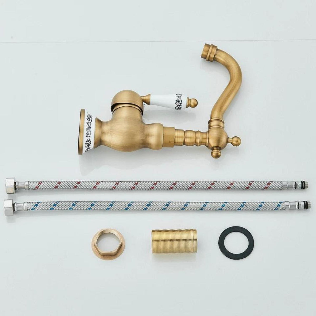 Antike Messing Waschtischarmatur 360° Drehbar Vintage