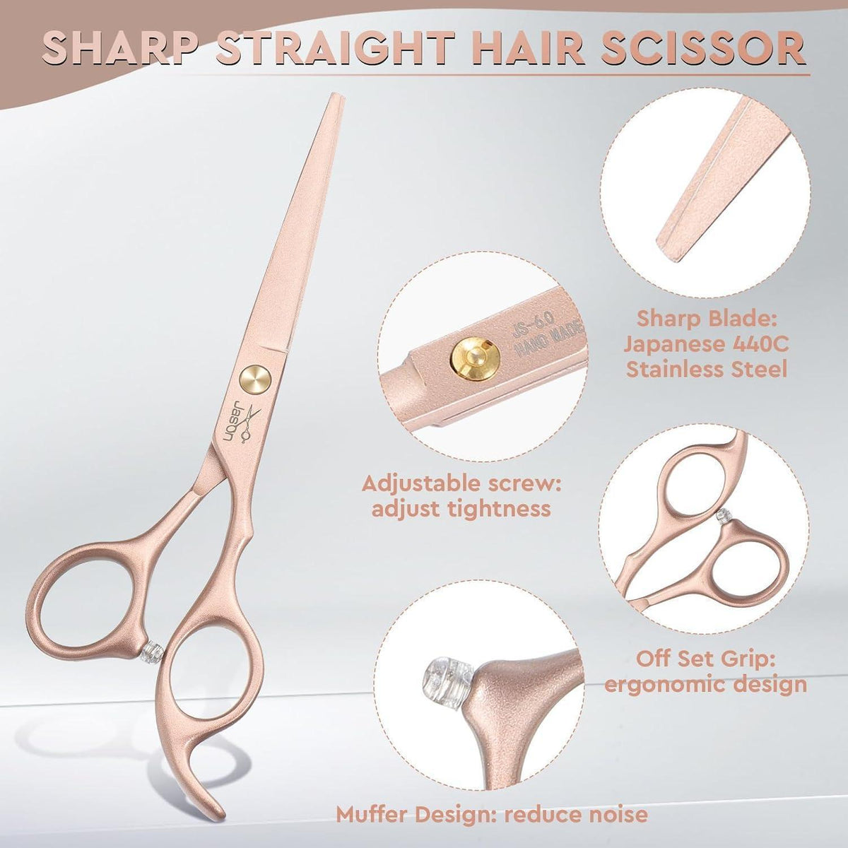 Friseurscheren Set & Kochmesser Bundle – Profi Haarschneideschere + 30cm Fleischmesser