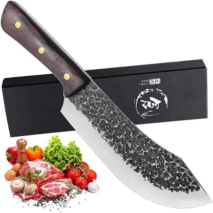 Friseurscheren Set & Kochmesser Bundle – Profi Haarschneideschere + 30cm Fleischmesser