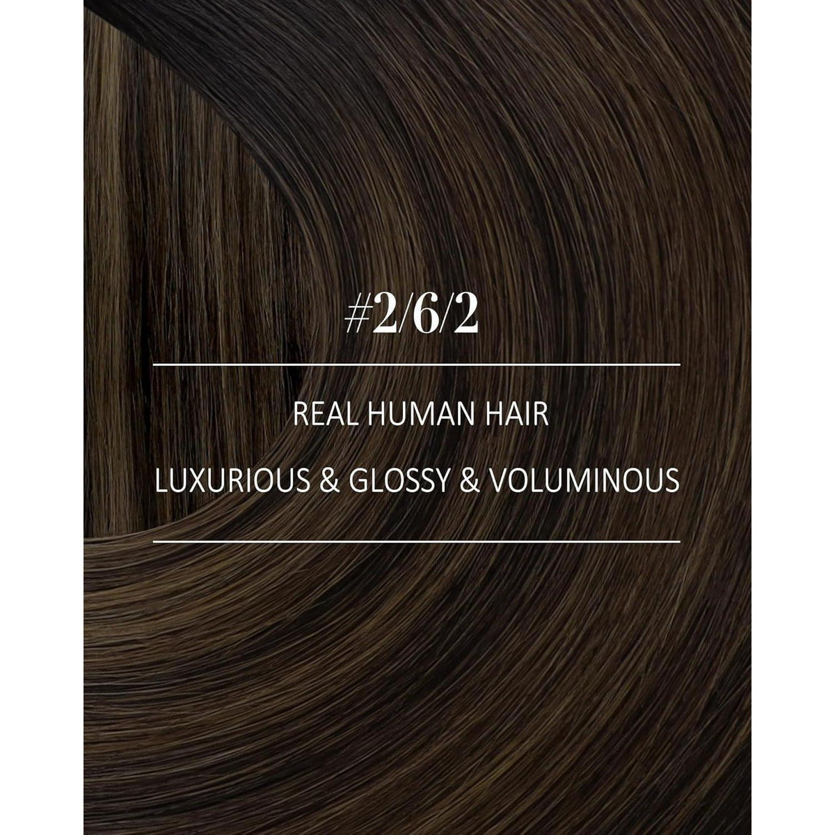 Clip-in Echthaar Extensions Balayage Dunkelbraun-Hellbraun 60cm