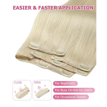 Blond Clip-in Echthaarverlängerung 60cm – 150g